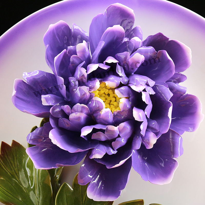 魏紫牡丹瓷正面細節