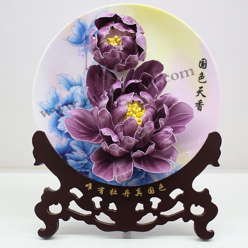 魏紫牡丹瓷正面